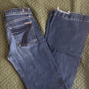 7 For All Mankind Dark Blue High Rise Jeans
